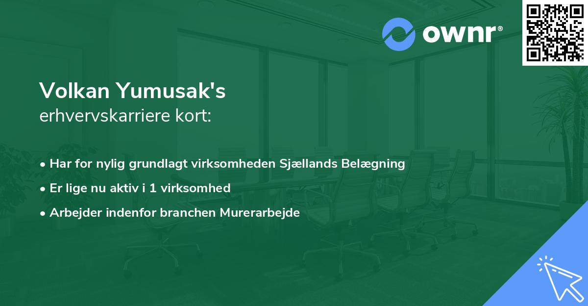 Volkan Yumusak's erhvervskarriere kort
