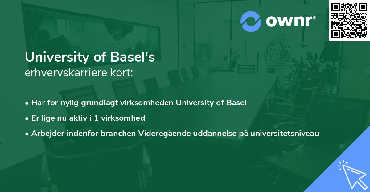University of Basel's erhvervskarriere kort