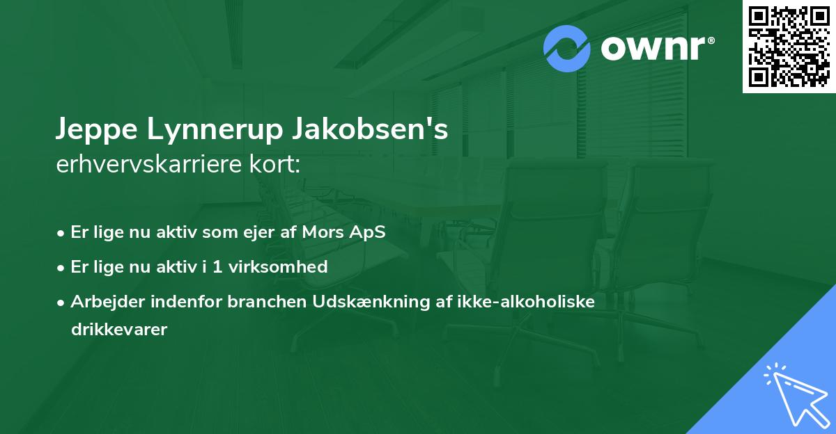 Jeppe Lynnerup Jakobsen's erhvervskarriere kort