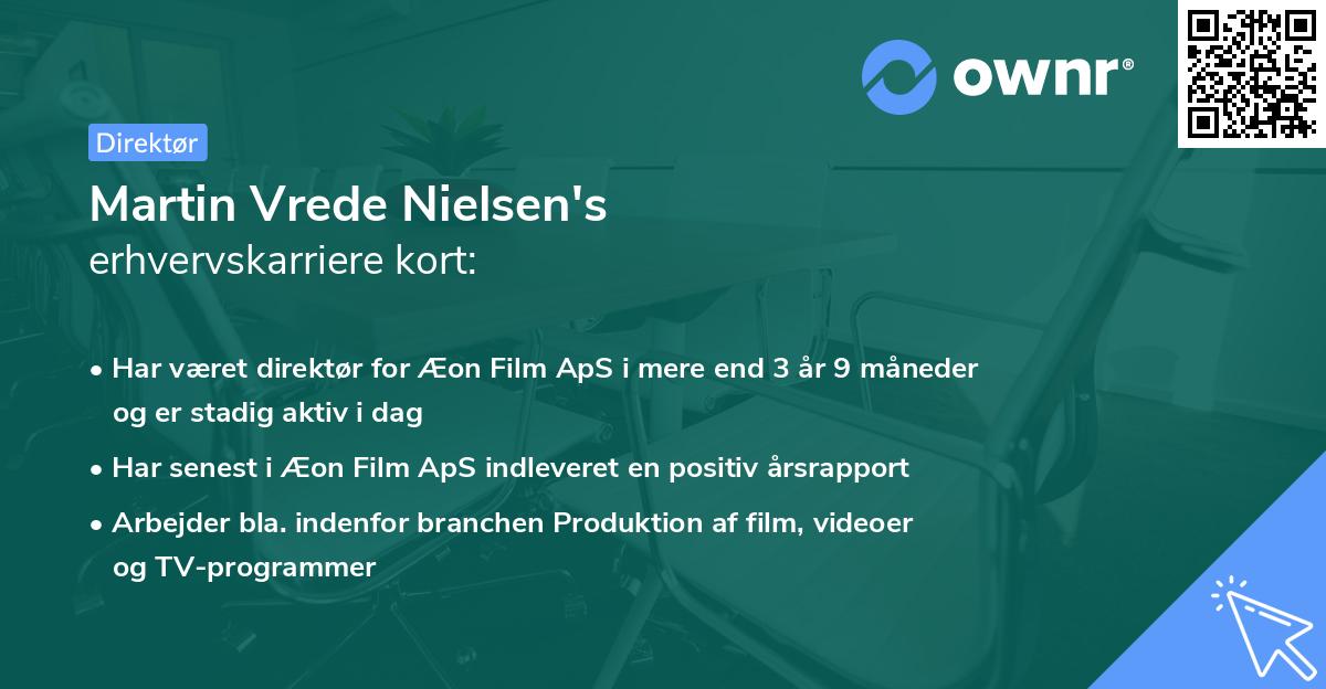 Martin Vrede Nielsen's erhvervskarriere kort