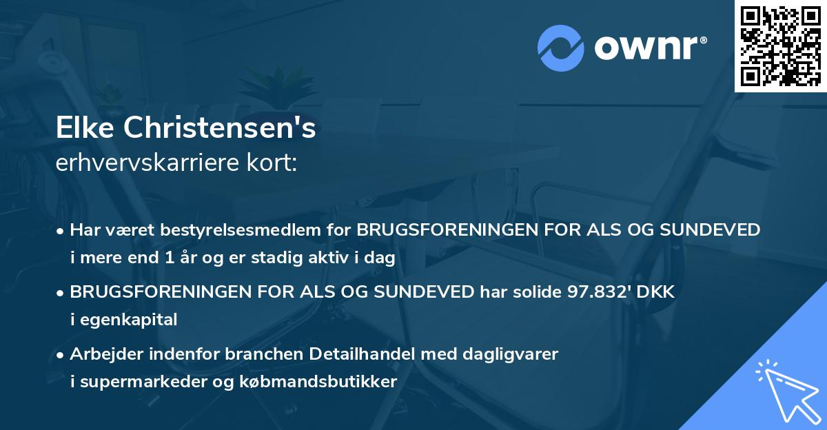 Elke Christensen's erhvervskarriere kort