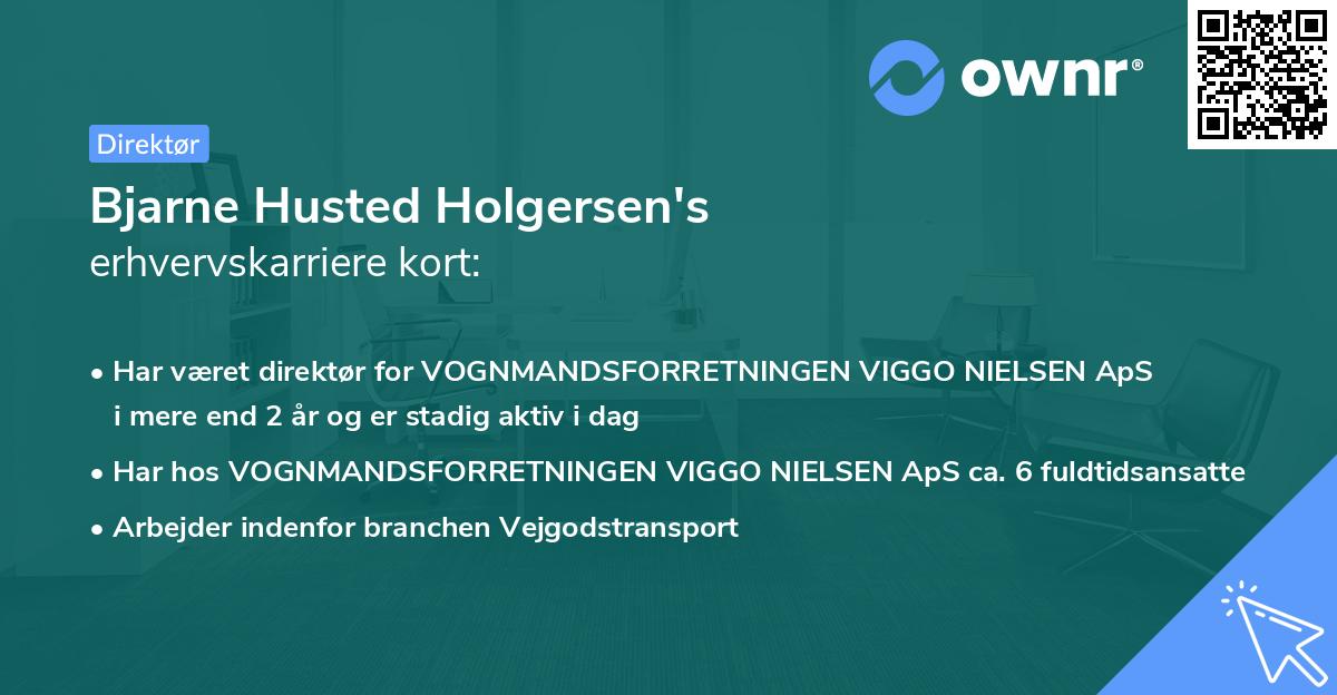 Bjarne Husted Holgersen's erhvervskarriere kort
