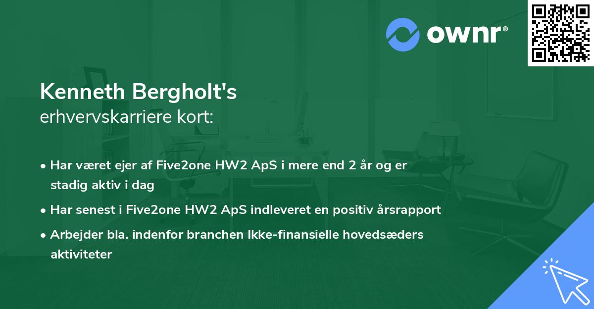 Kenneth Bergholt's erhvervskarriere kort