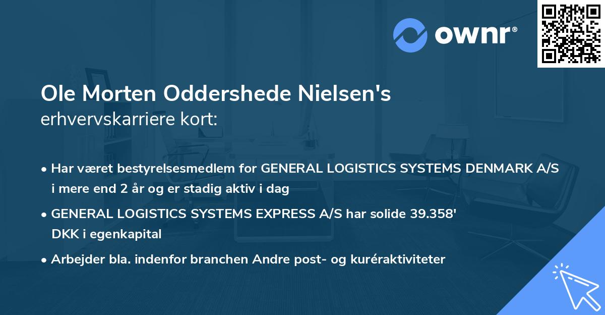 Ole Morten Oddershede Nielsen's erhvervskarriere kort