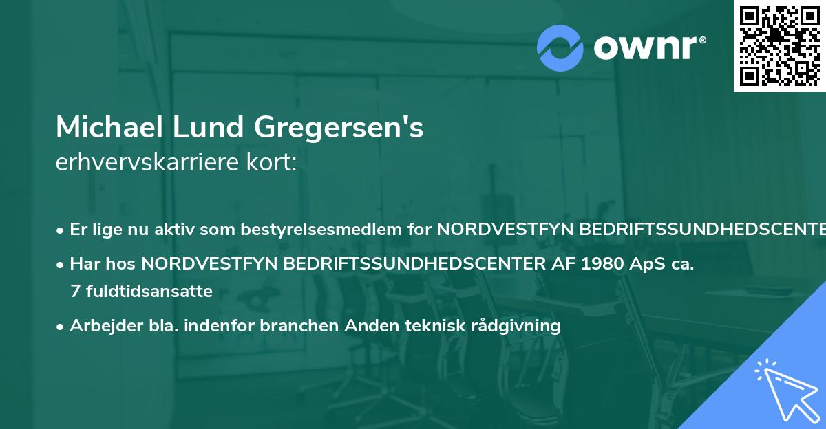 Michael Lund Gregersen's erhvervskarriere kort