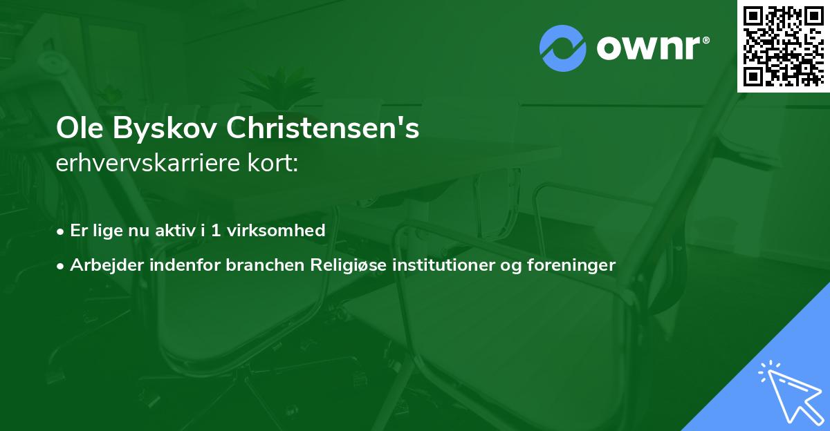 Ole Byskov Christensen's erhvervskarriere kort