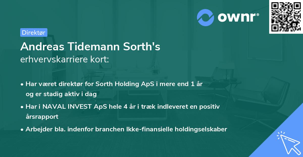 Andreas Tidemann Sorth's erhvervskarriere kort
