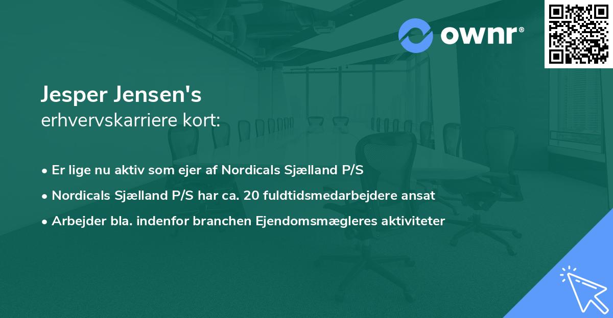 Jesper Jensen's erhvervskarriere kort