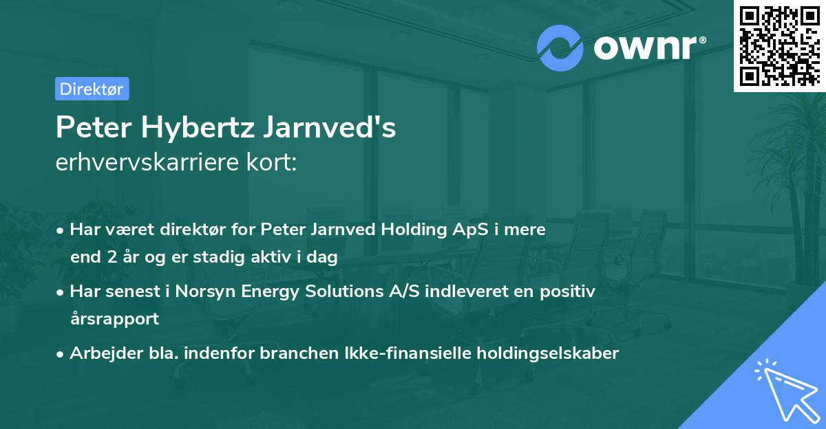 Peter Hybertz Jarnved's erhvervskarriere kort