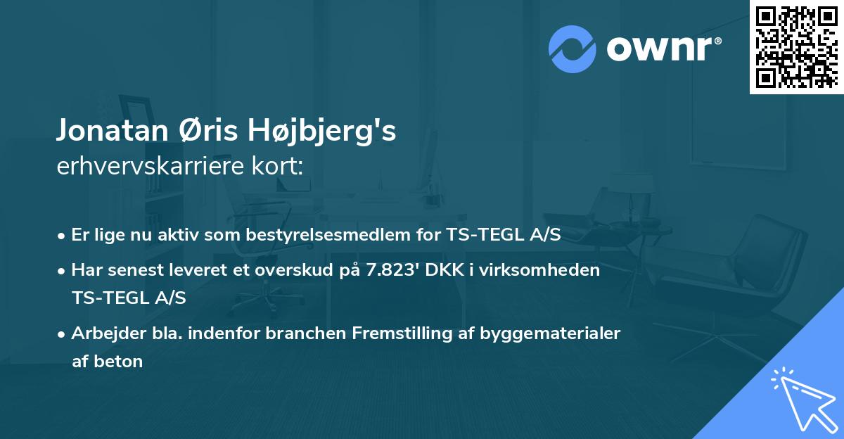 Jonatan Øris Højbjerg's erhvervskarriere kort