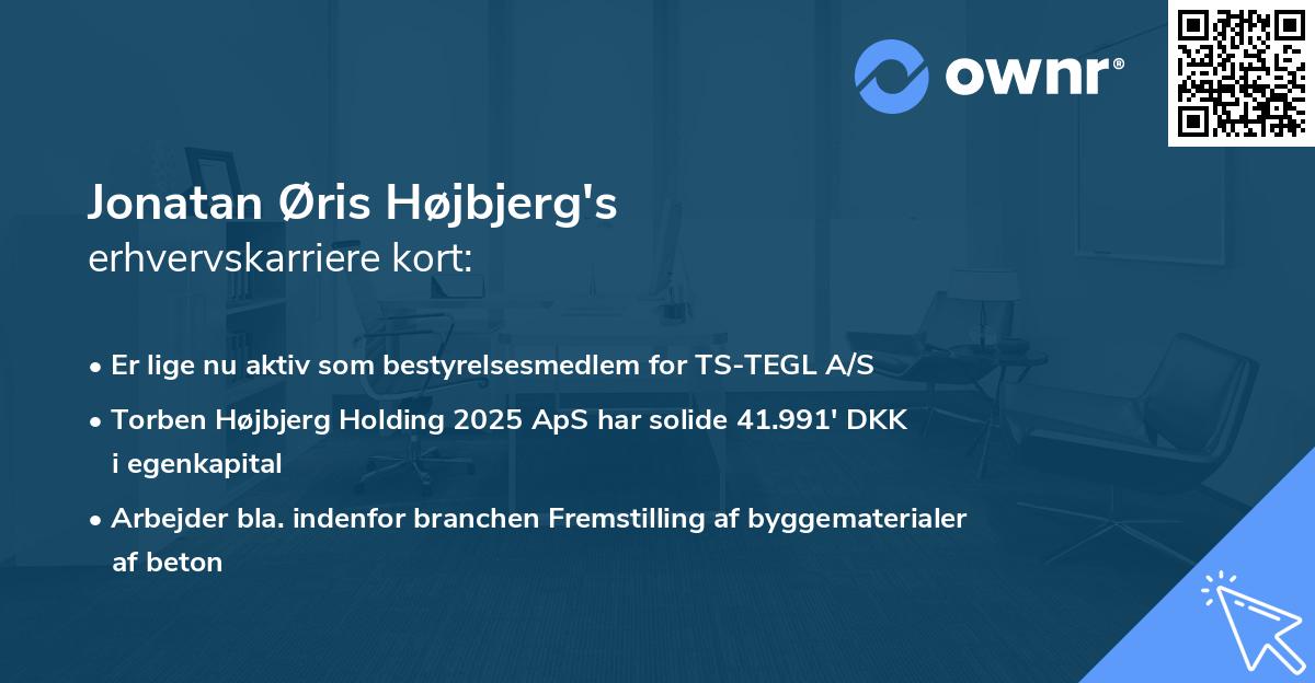 Jonatan Øris Højbjerg's erhvervskarriere kort