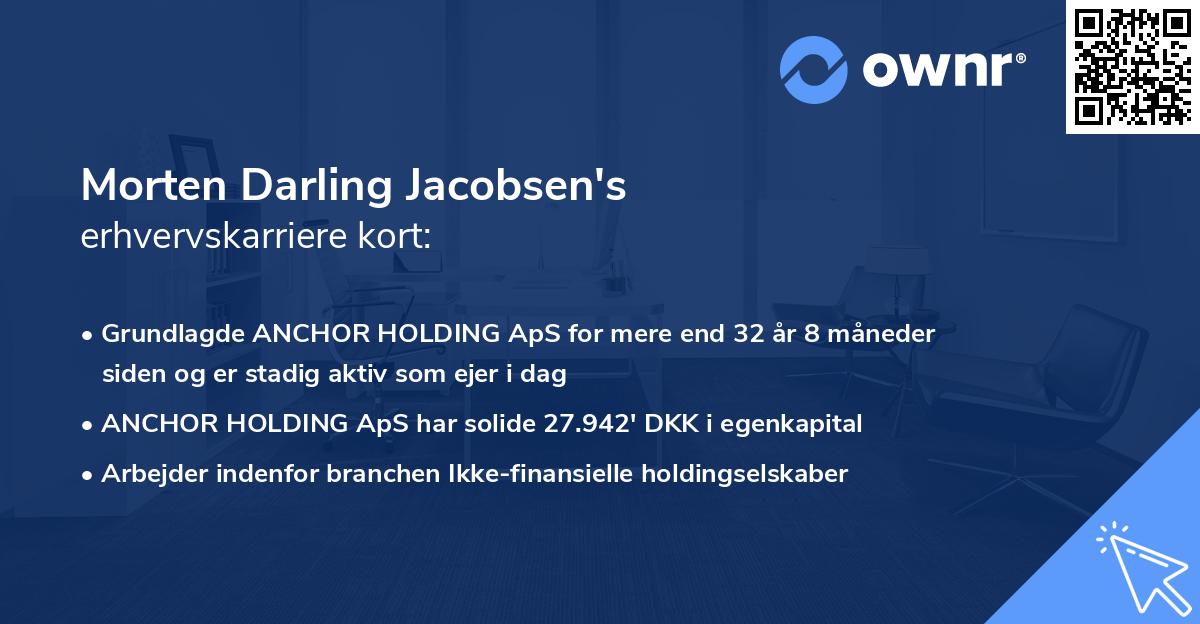 Morten Darling Jacobsen's erhvervskarriere kort