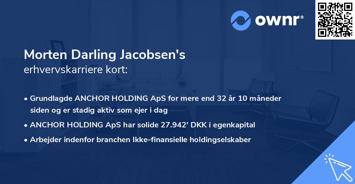 Morten Darling Jacobsen's erhvervskarriere kort