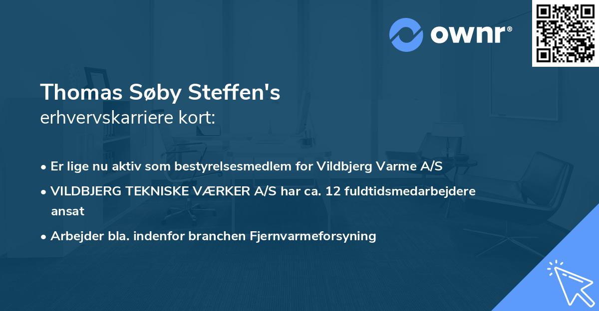 Thomas Søby Steffen's erhvervskarriere kort
