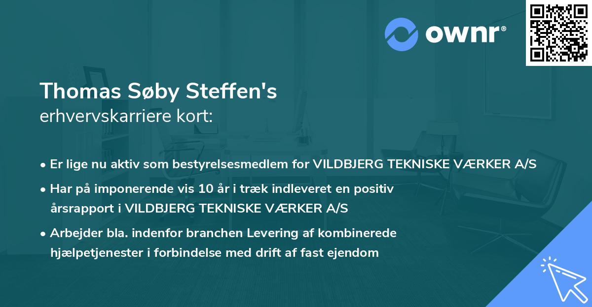 Thomas Søby Steffen's erhvervskarriere kort