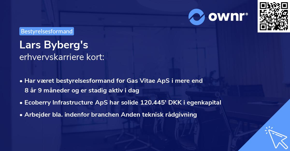 Lars Byberg's erhvervskarriere kort