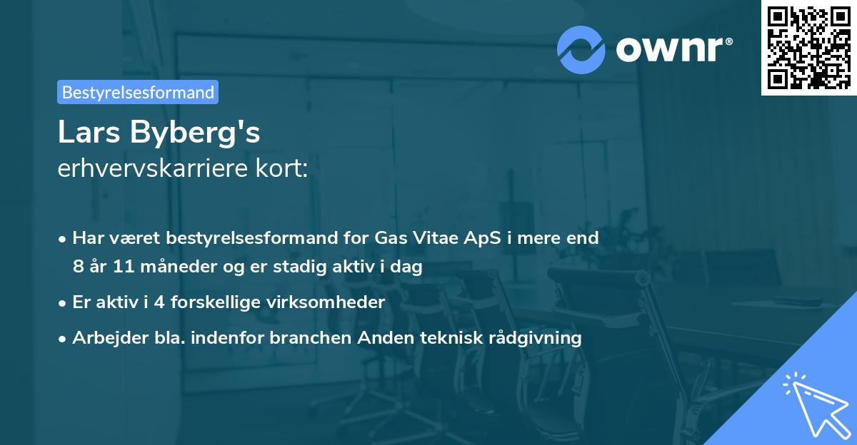 Lars Byberg's erhvervskarriere kort