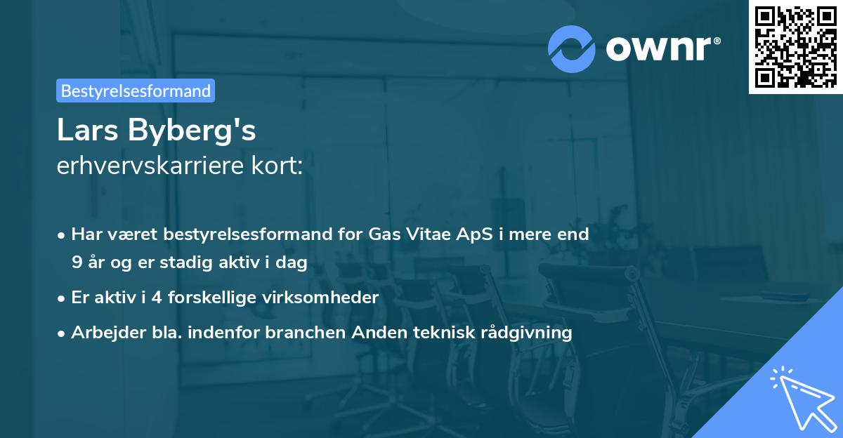 Lars Byberg's erhvervskarriere kort