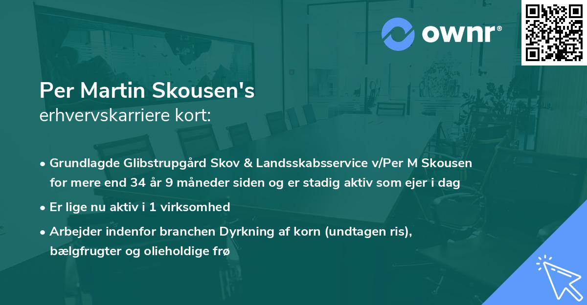 Per Martin Skousen's erhvervskarriere kort