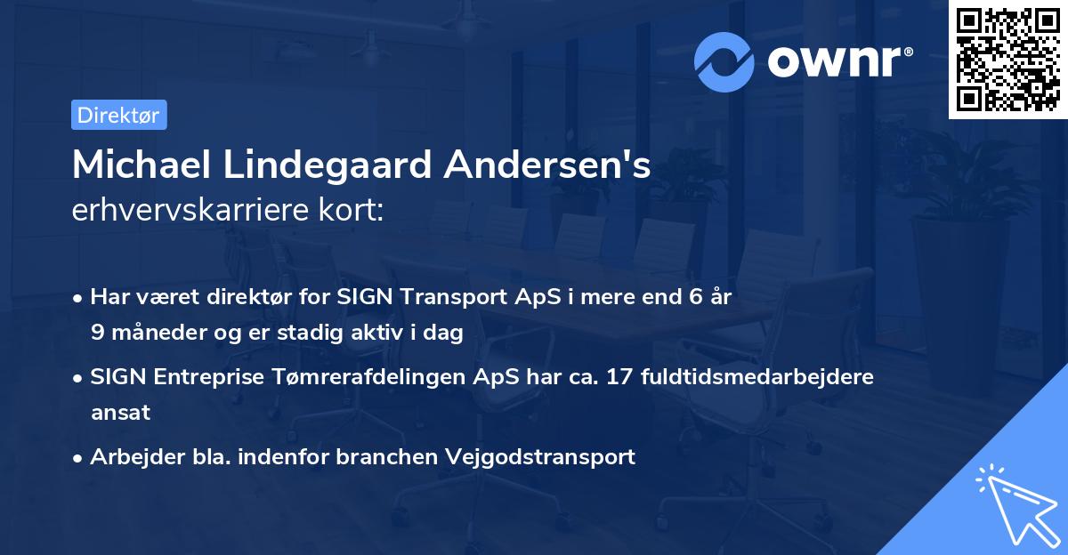 Michael Lindegaard Andersen's erhvervskarriere kort