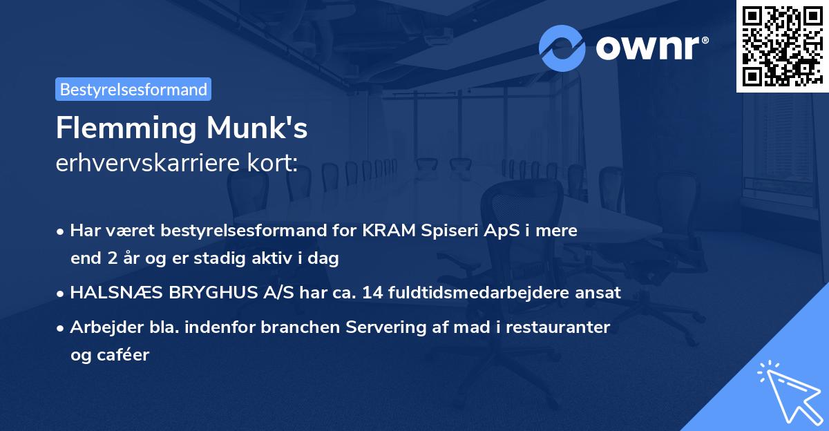 Flemming Munk's erhvervskarriere kort