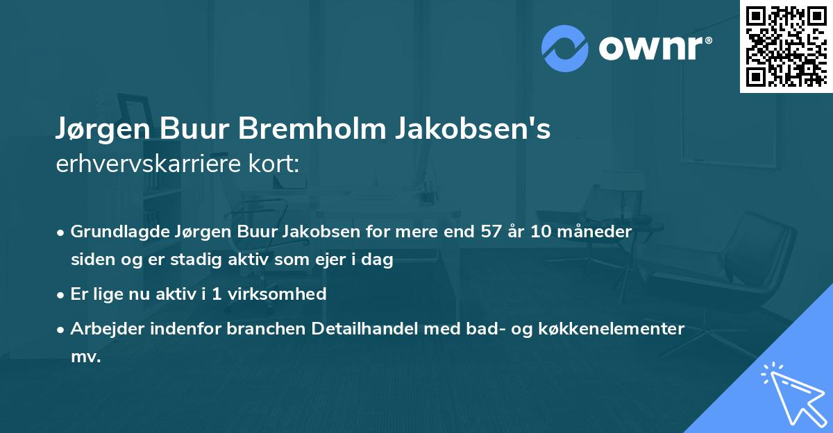 Jørgen Buur Bremholm Jakobsen's erhvervskarriere kort