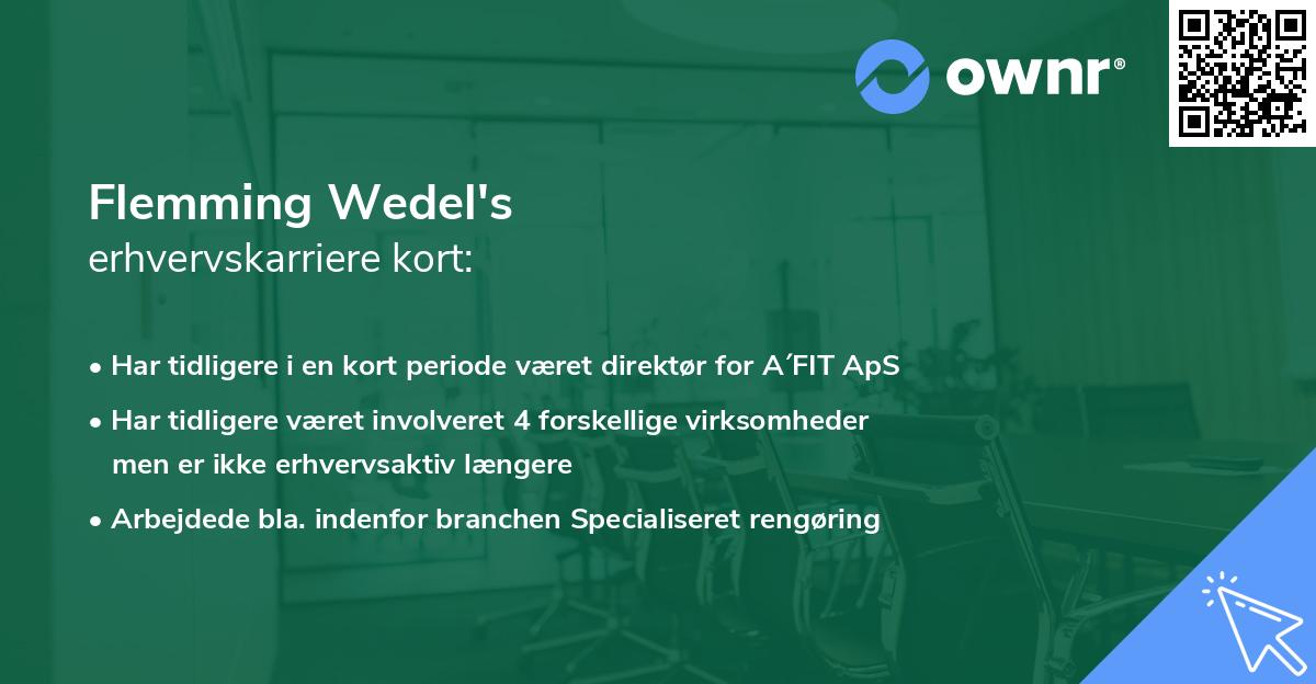 Flemming Wedel's erhvervskarriere kort
