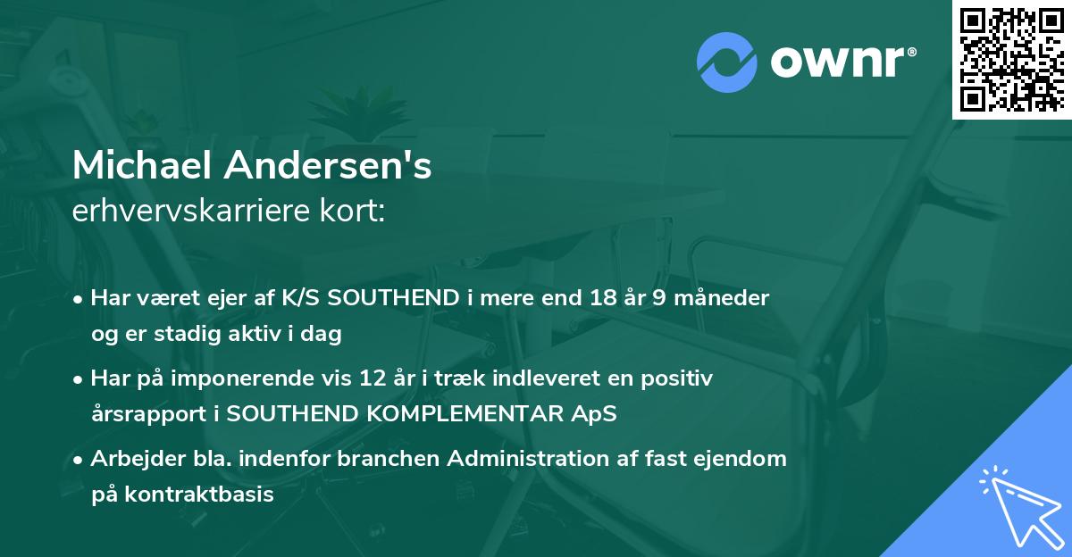 Michael Andersen's erhvervskarriere kort