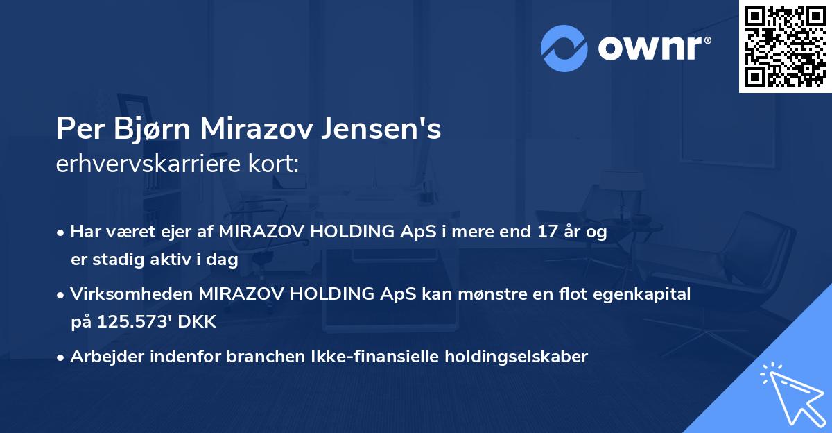 Per Bjørn Mirazov Jensen's erhvervskarriere kort