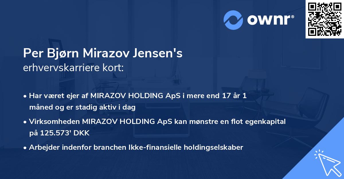 Per Bjørn Mirazov Jensen's erhvervskarriere kort
