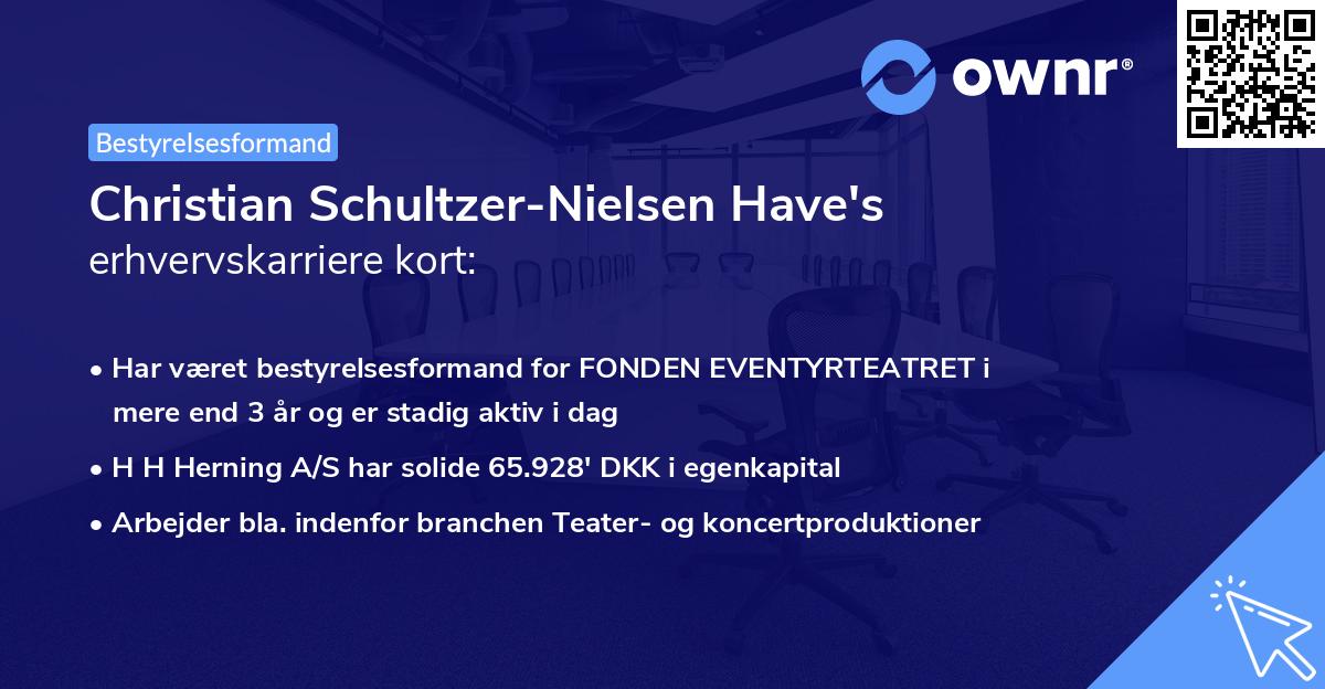 Christian Schultzer-Nielsen Have's erhvervskarriere kort