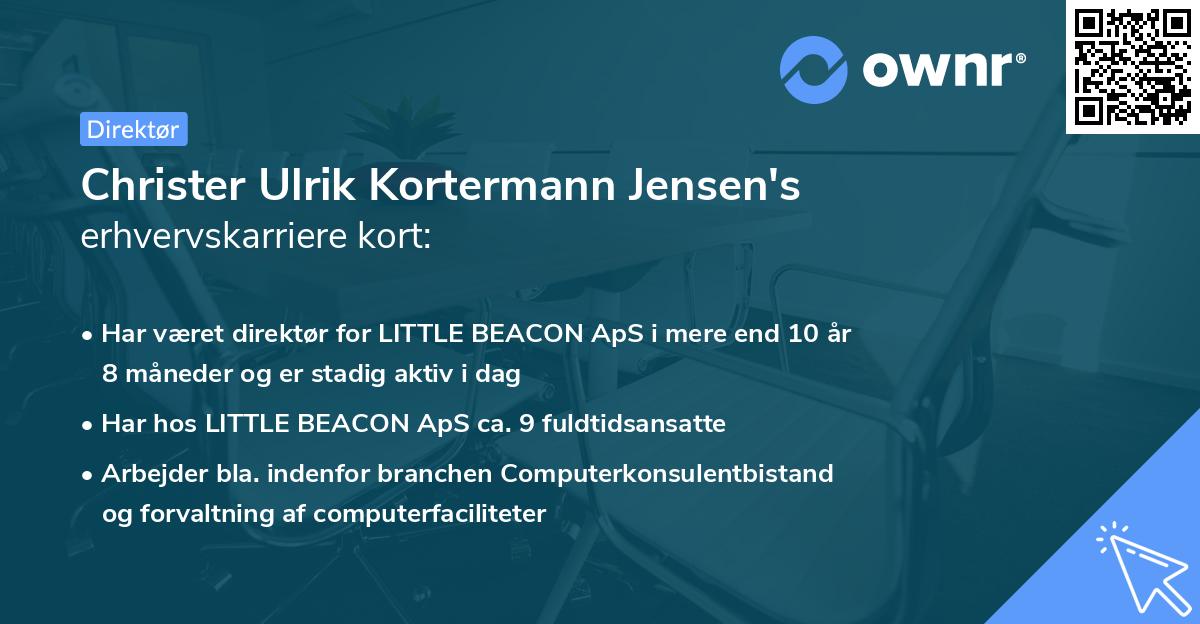Christer Ulrik Kortermann Jensen's erhvervskarriere kort