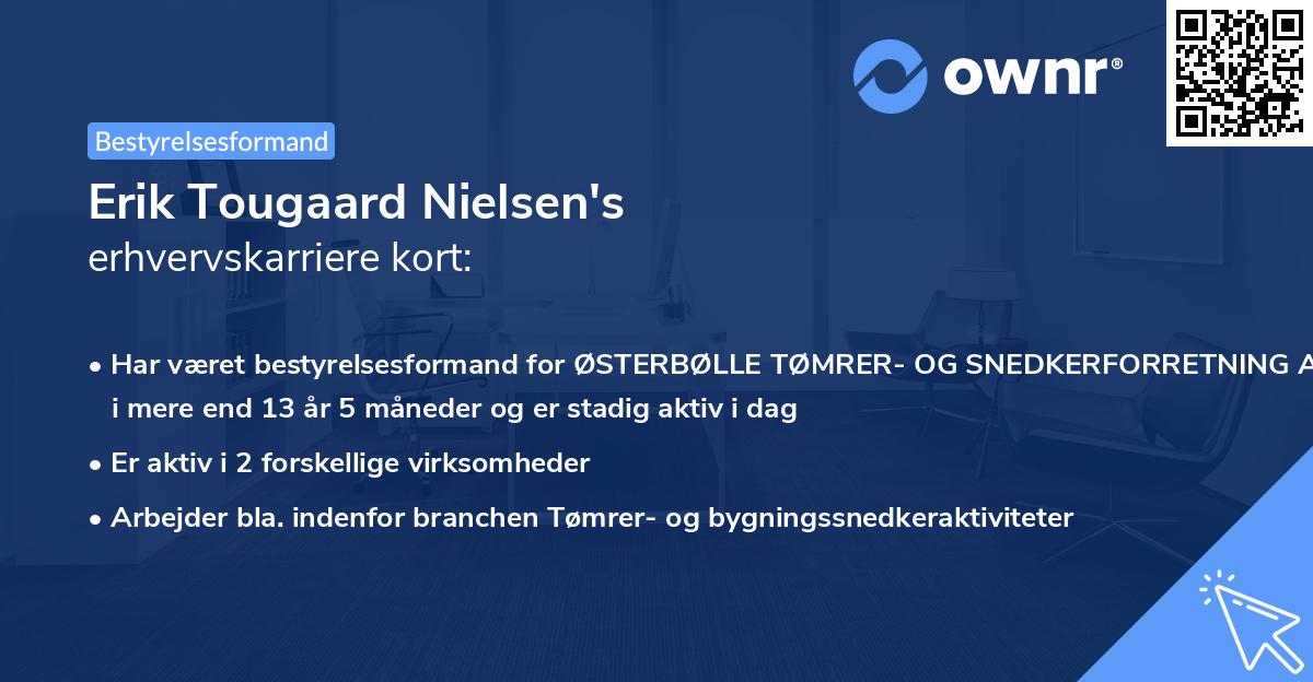 Erik Tougaard Nielsen's erhvervskarriere kort