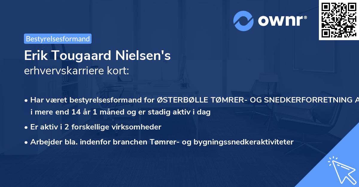 Erik Tougaard Nielsen's erhvervskarriere kort