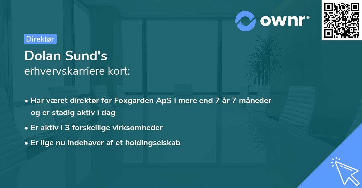 Dolan Sund's erhvervskarriere kort