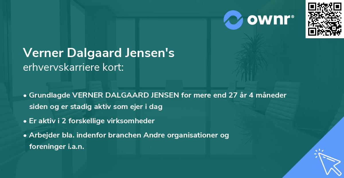 Verner Dalgaard Jensen's erhvervskarriere kort