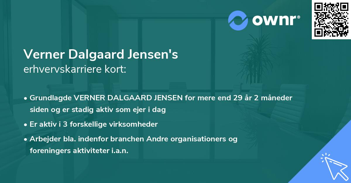Verner Dalgaard Jensen's erhvervskarriere kort