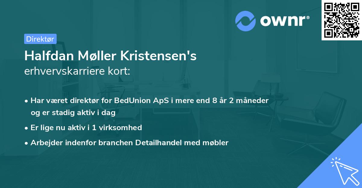 Halfdan Møller Kristensen's erhvervskarriere kort