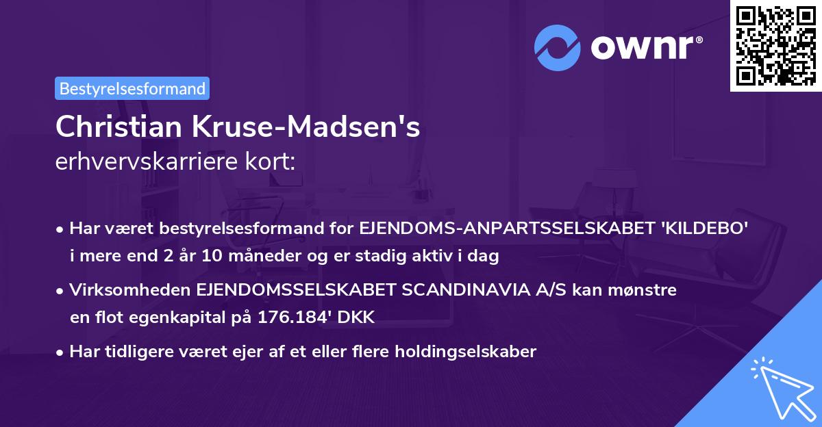 Christian Kruse-Madsen's erhvervskarriere kort