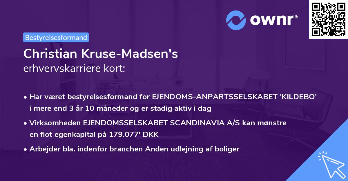 Christian Kruse-Madsen's erhvervskarriere kort