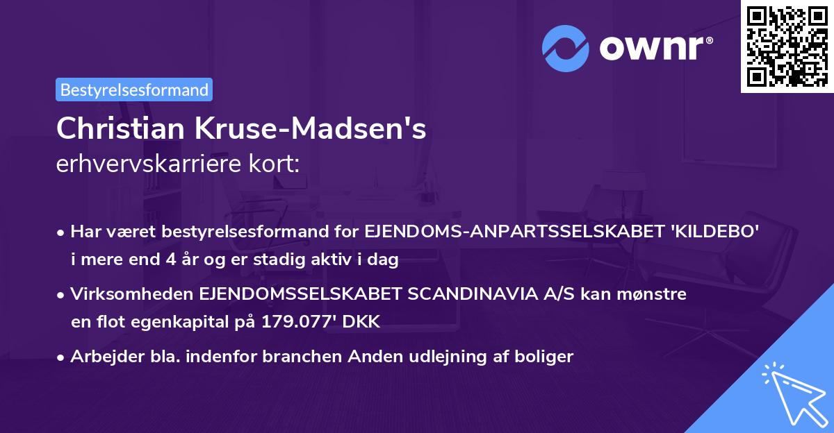Christian Kruse-Madsen's erhvervskarriere kort