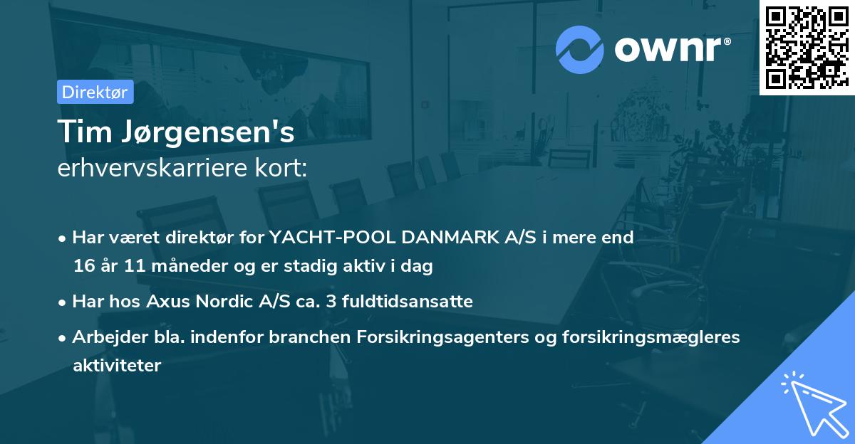 Tim Jørgensen's erhvervskarriere kort