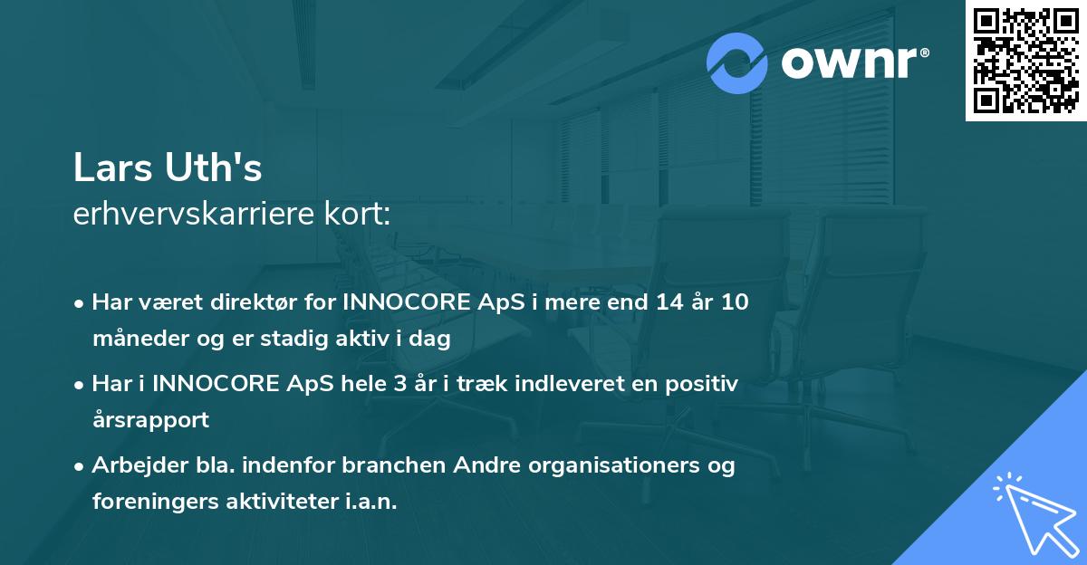 Lars Uth's erhvervskarriere kort