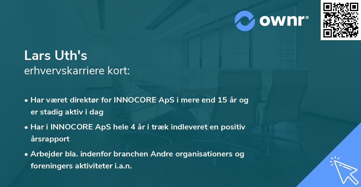 Lars Uth's erhvervskarriere kort