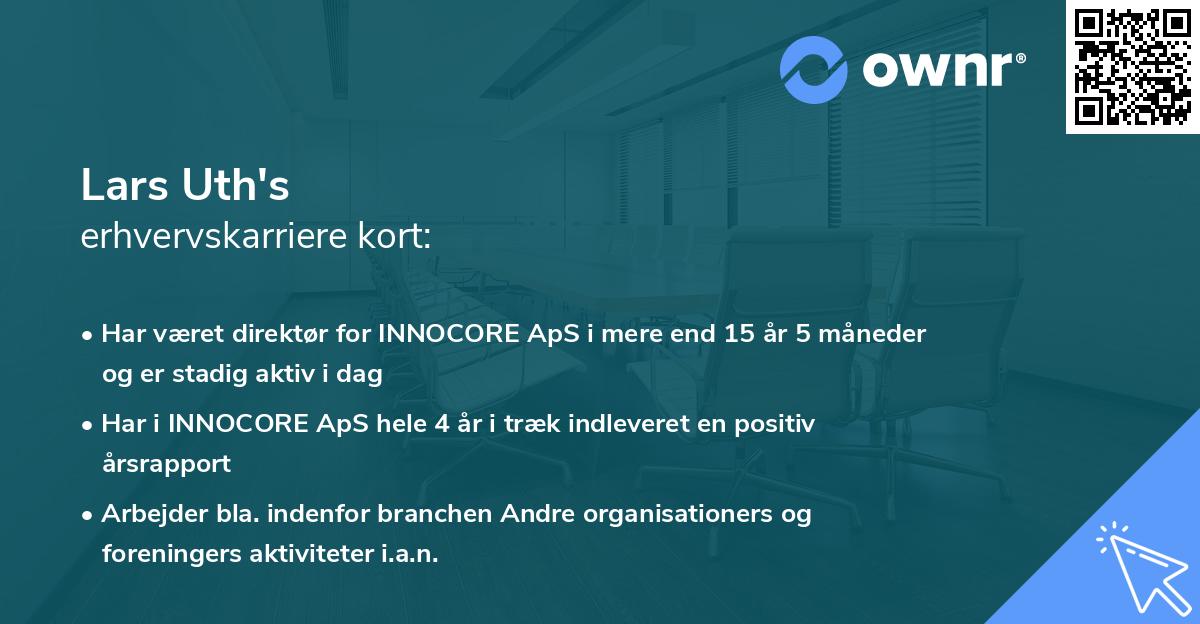 Lars Uth's erhvervskarriere kort