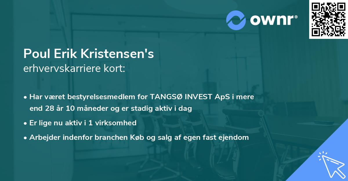 Poul Erik Kristensen's erhvervskarriere kort