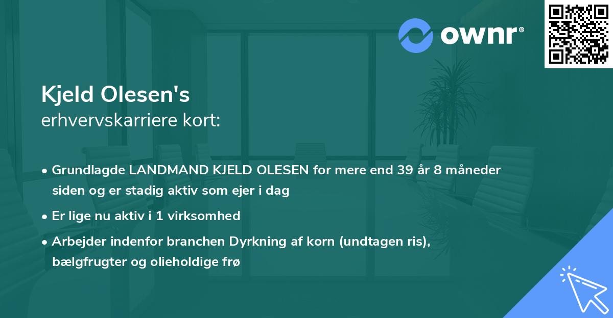 Kjeld Olesen's erhvervskarriere kort