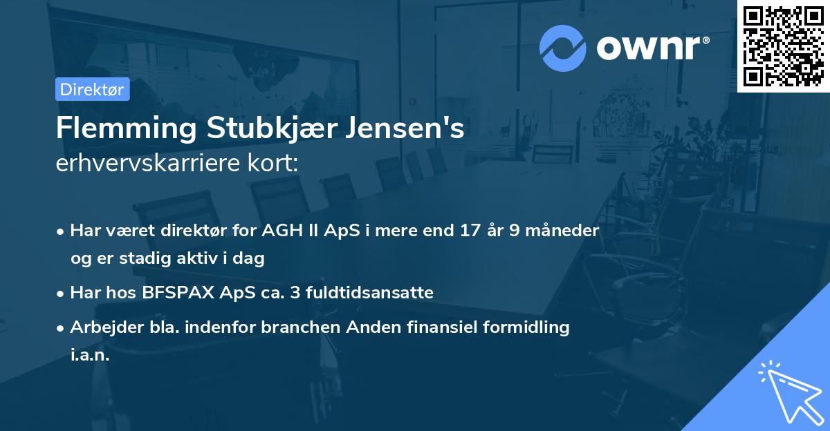 Flemming Stubkjær Jensen's erhvervskarriere kort