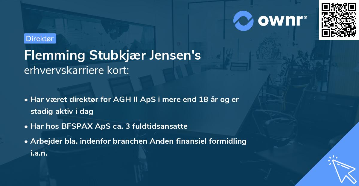 Flemming Stubkjær Jensen's erhvervskarriere kort