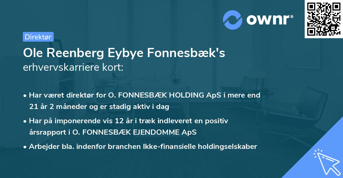 Ole Reenberg Eybye Fonnesbæk's erhvervskarriere kort